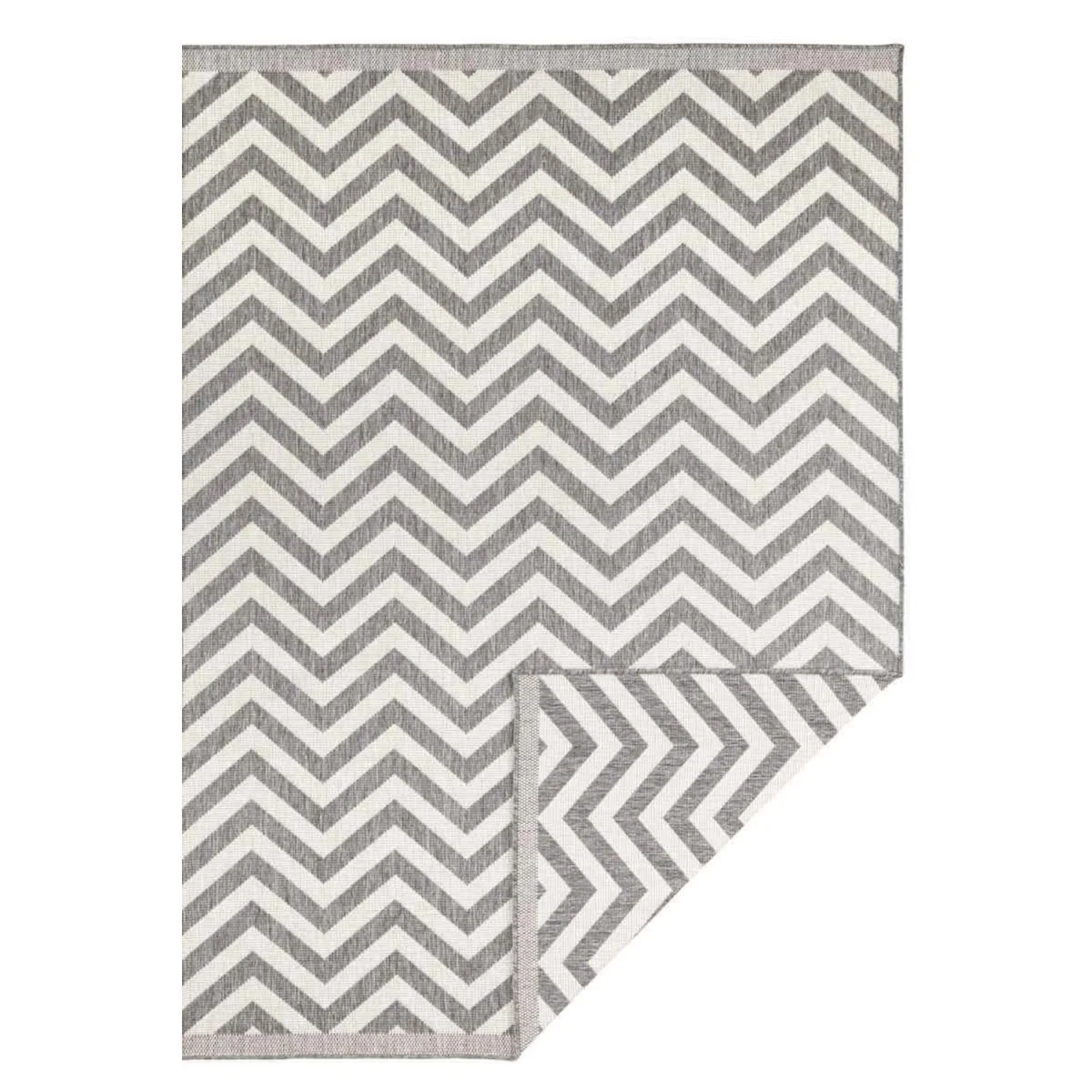Reversible Palma Chevron Indoor & Outdoor Rug Black - Grey / 340.0cm – image 2