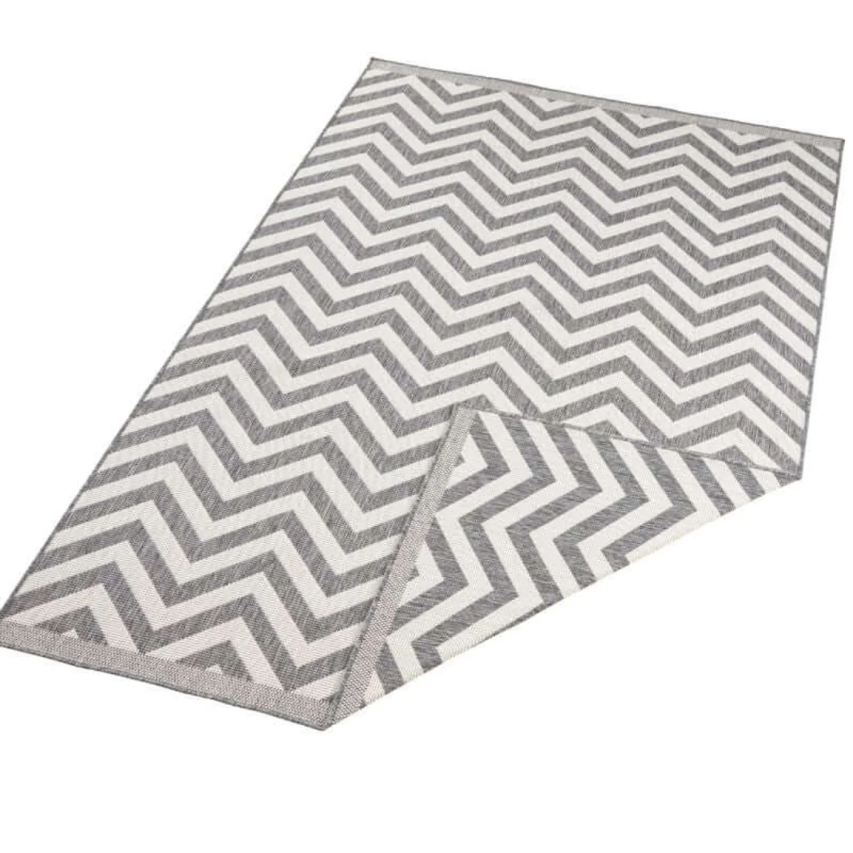 Reversible Palma Chevron Indoor & Outdoor Rug Black - Grey / 340.0cm – image 3