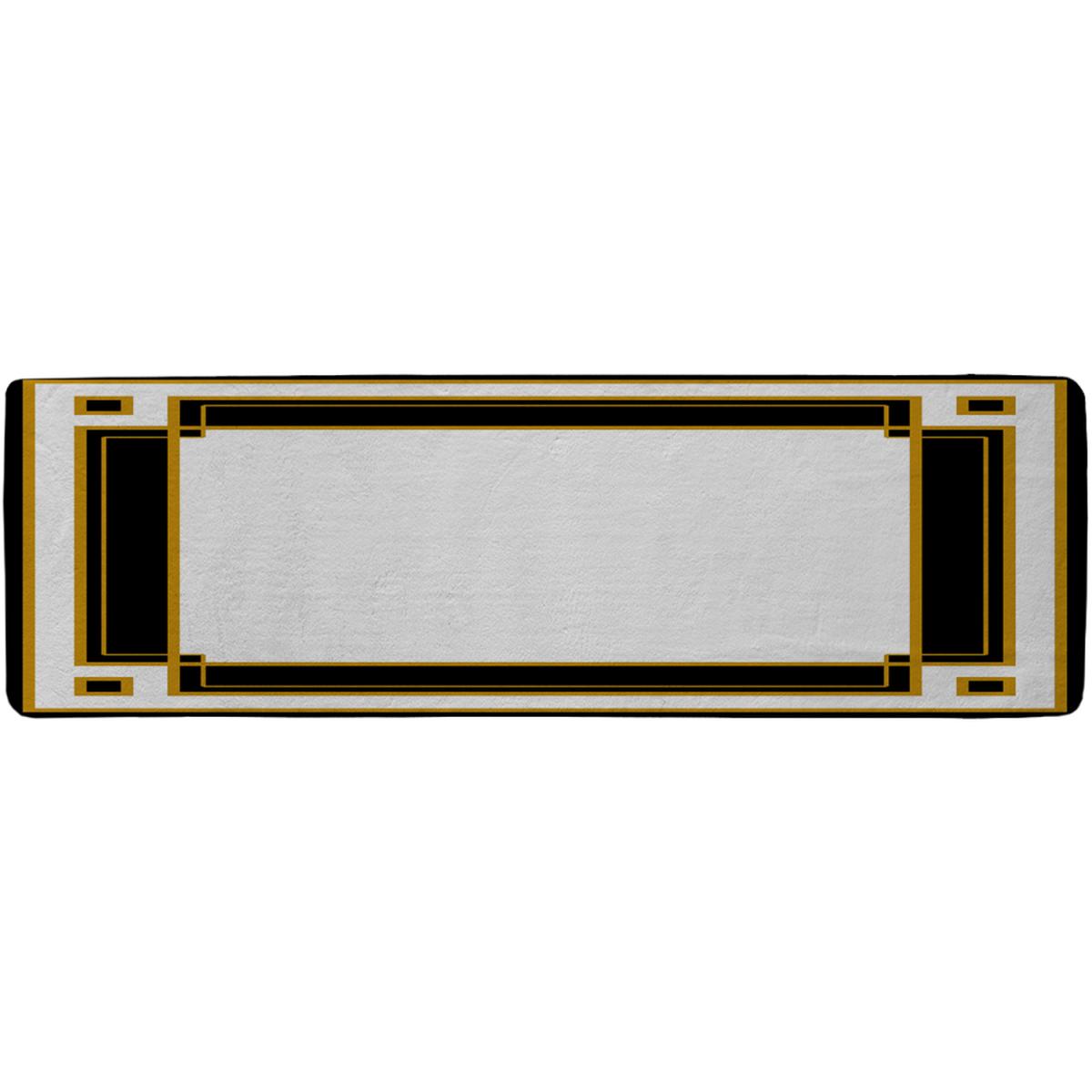 Art Deco Black Gold Runner Rug - Gold – image 2
