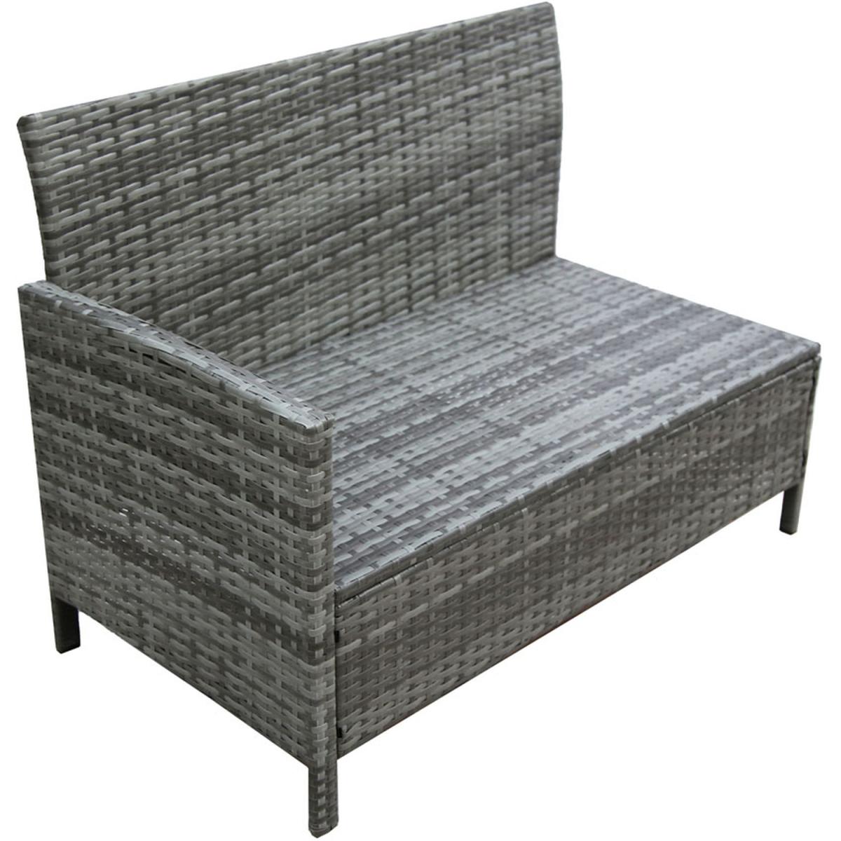 Thalia Rattan Corner Sofa Set with Cushions and Rug - Beige – image 5