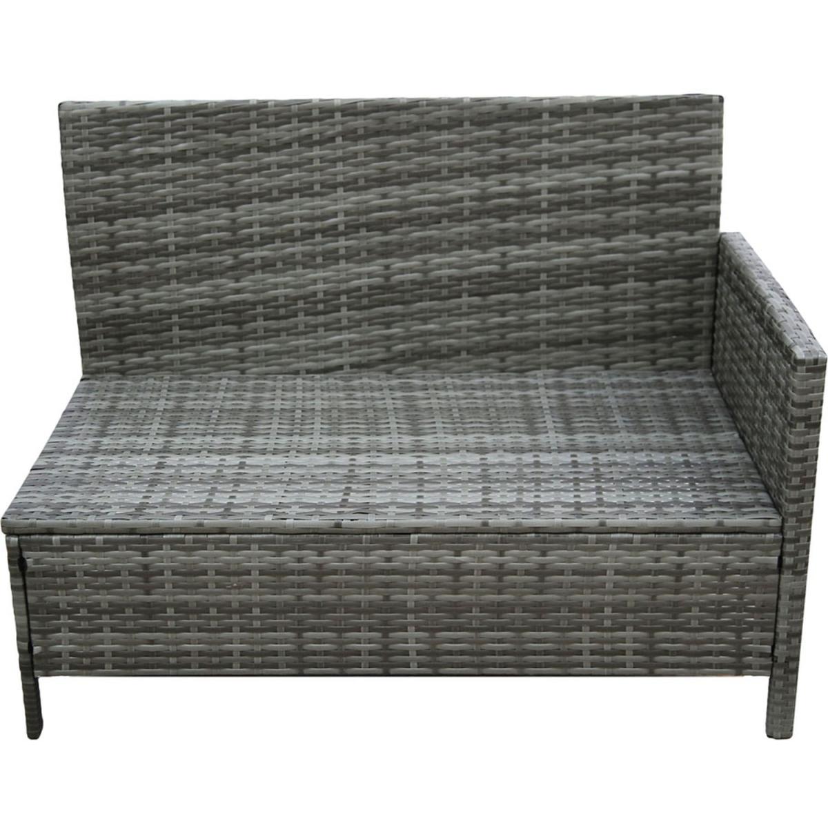 Thalia Rattan Corner Sofa Set with Cushions and Rug - Beige – image 6