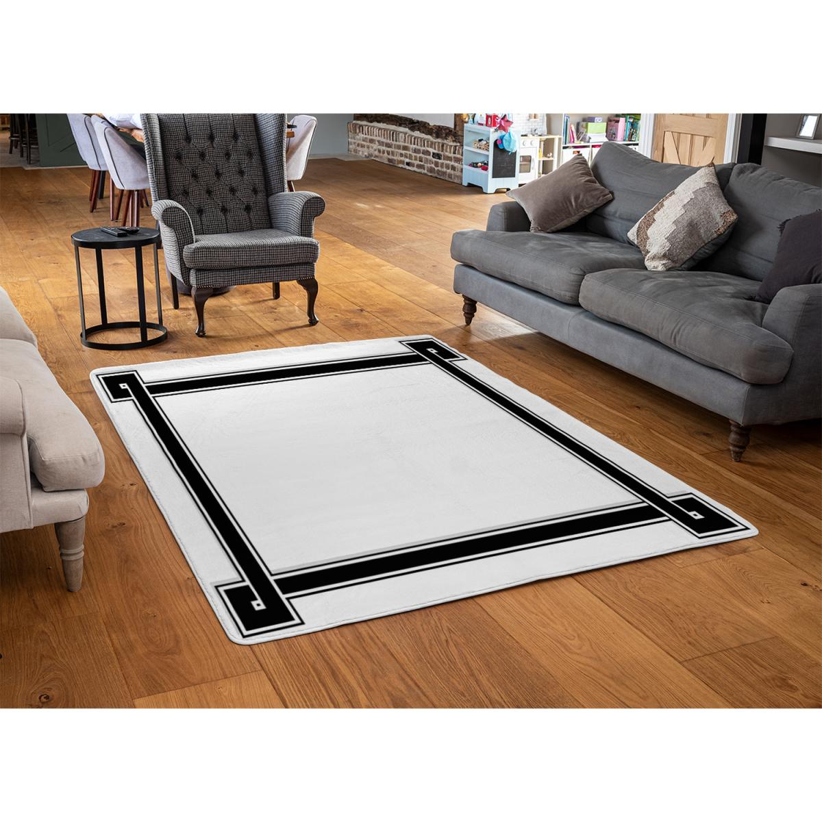 Greek Frame Rug - Black / 110cm – image 2