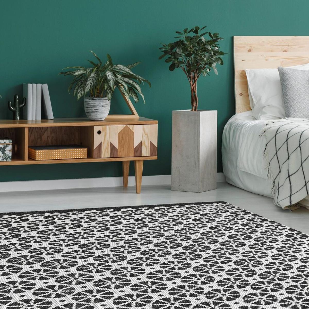 Black Moroccan Recycled Cotton Area Rug - Regen - Black / 230cm – image 3