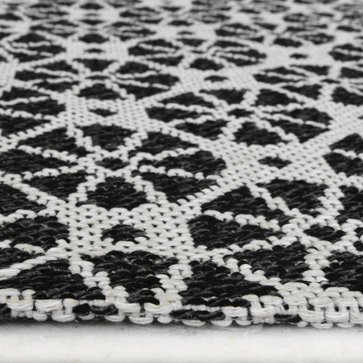 Black Moroccan Recycled Cotton Area Rug - Regen - Black / 230cm – image 4