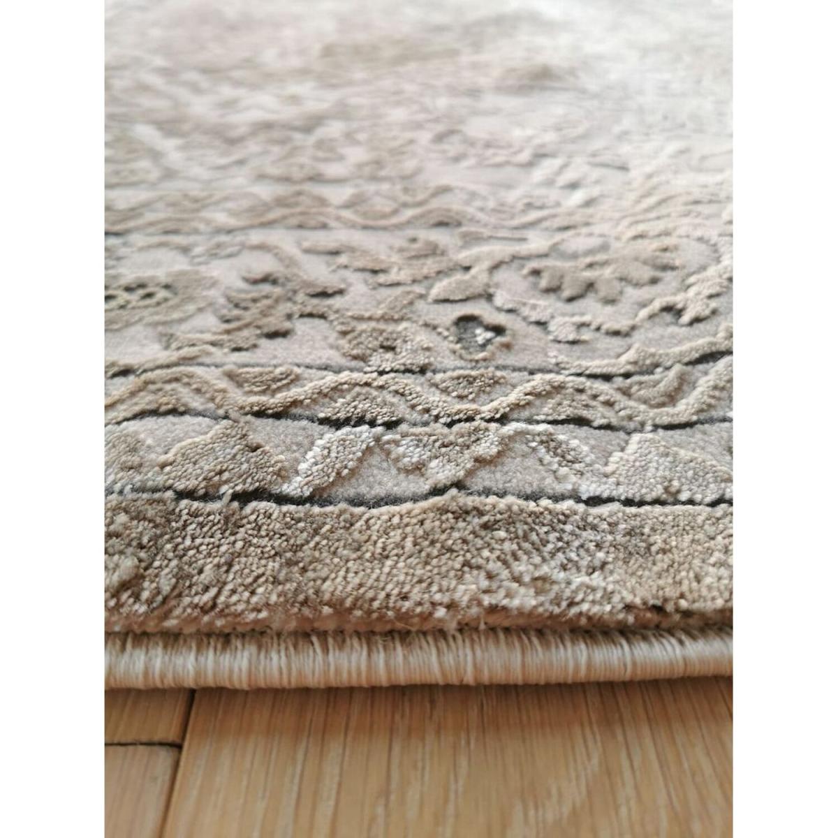Cream Carved Traditional Living Room Rugs - Transitional - Neutral / 80cm / 4kg – image 2