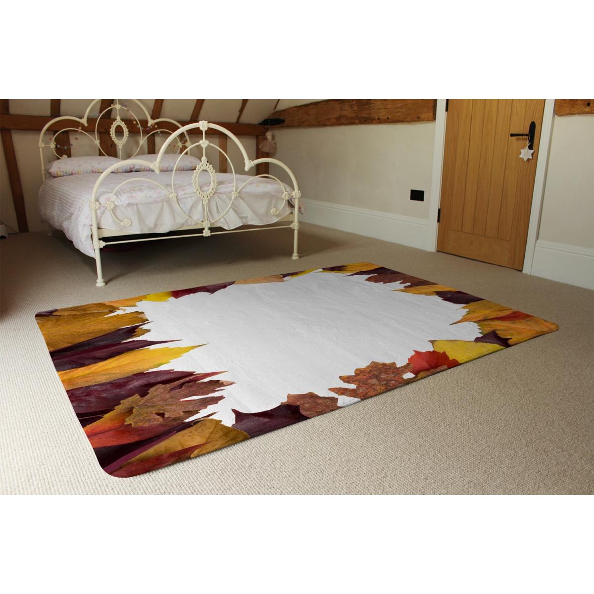 Orange Purple Autumn Designer Rug - Orange / 110cm – image 3