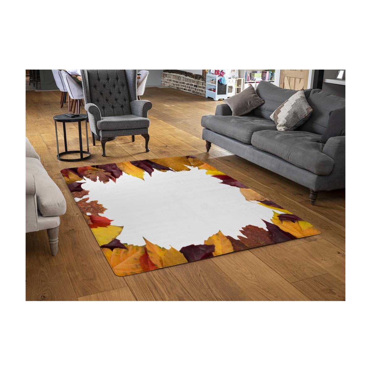 Orange Purple Autumn Designer Rug - Orange / 110cm – image 1