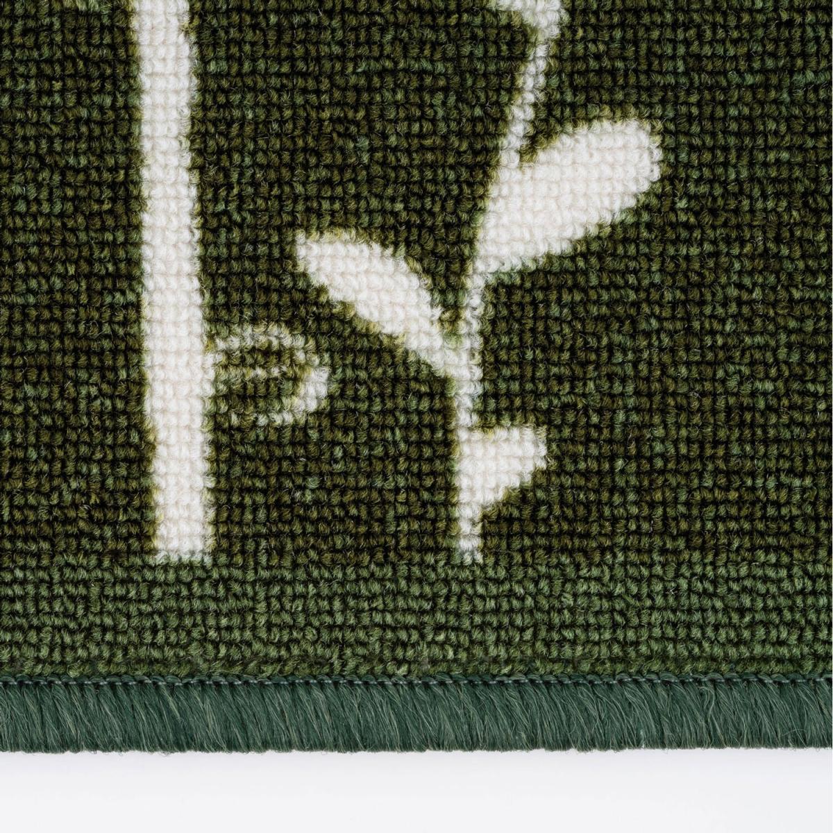 Green Floral Non Slip Washable Kitchen Utility Mat - Green / 150cm – image 2