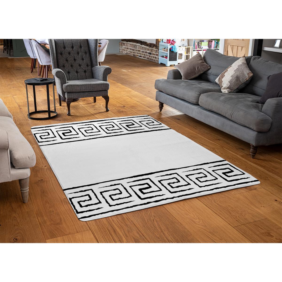 Egyptian Pattern Rug - Black / 230cm – image 3