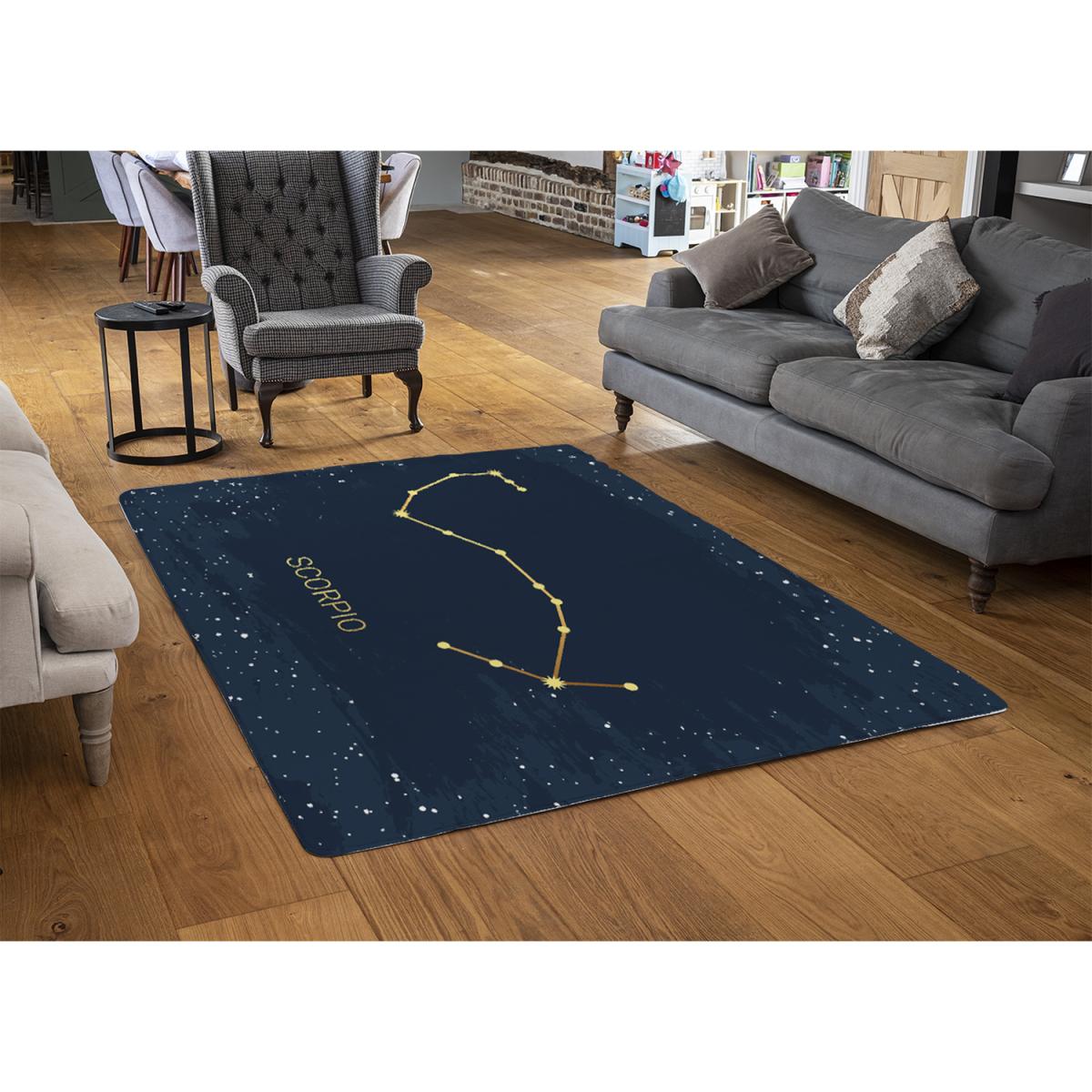 Gold Scorpio Style Rug - blue / 230cm – image 2