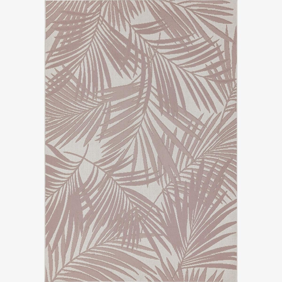Pink Outdoor Rug, Nature-Print Rug For Patio Decks Garden, Modern Area Rug - Rose Pink / 230cm