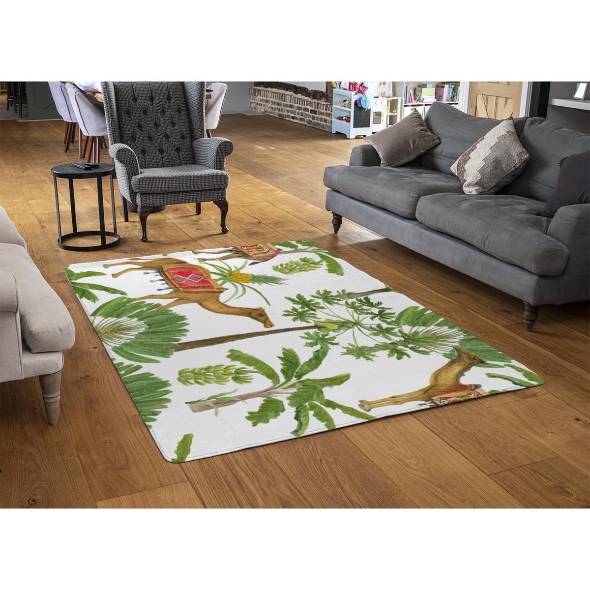 Camels Palm Trees Rug - Green / 150cm – image 2