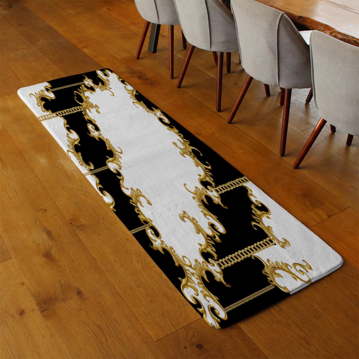 Baroque Runner Rug - Gold – image 3