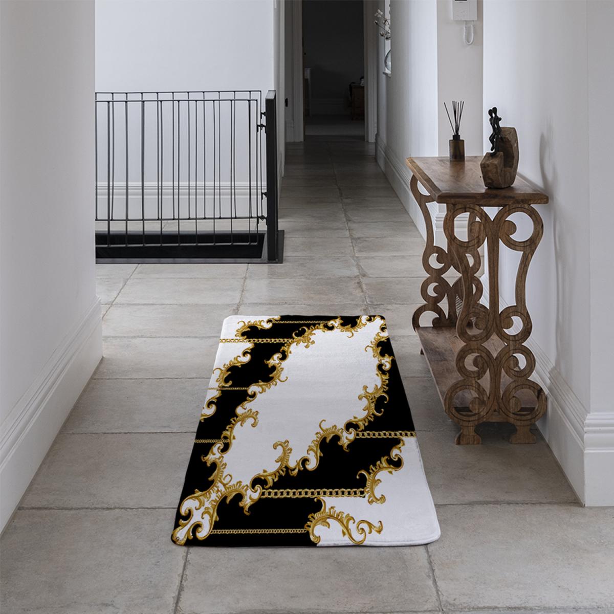 Baroque Runner Rug - Gold – image 4