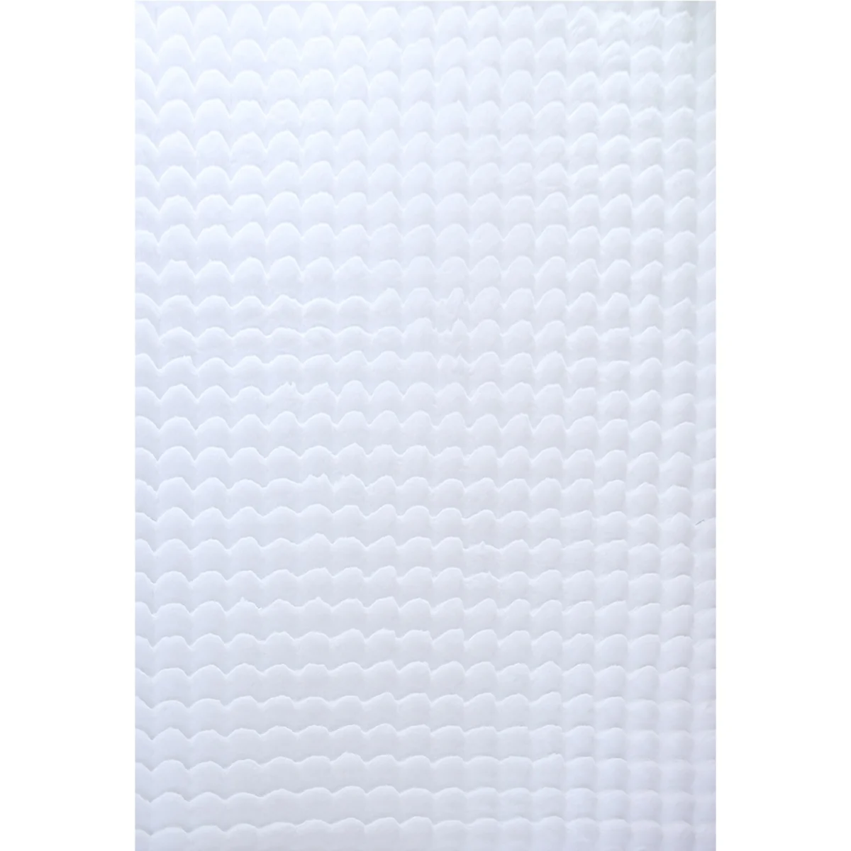 Orbie Washable Low Pile Super Soft Living Room Area Rug Machine Carved Ridge-Furrow Design - Snow White / 200cm / 280cm – image 4