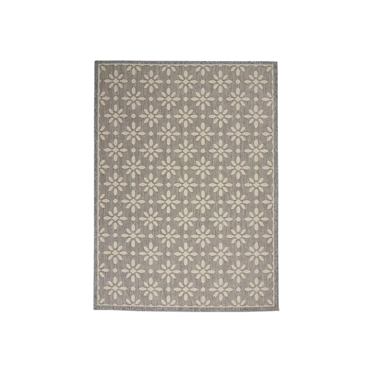 Abstract optical 3D Rug - Grey Ivory / 160cm X 221cm / 221cm / 160cm(5ft3in) X 221cm(7ft3in)