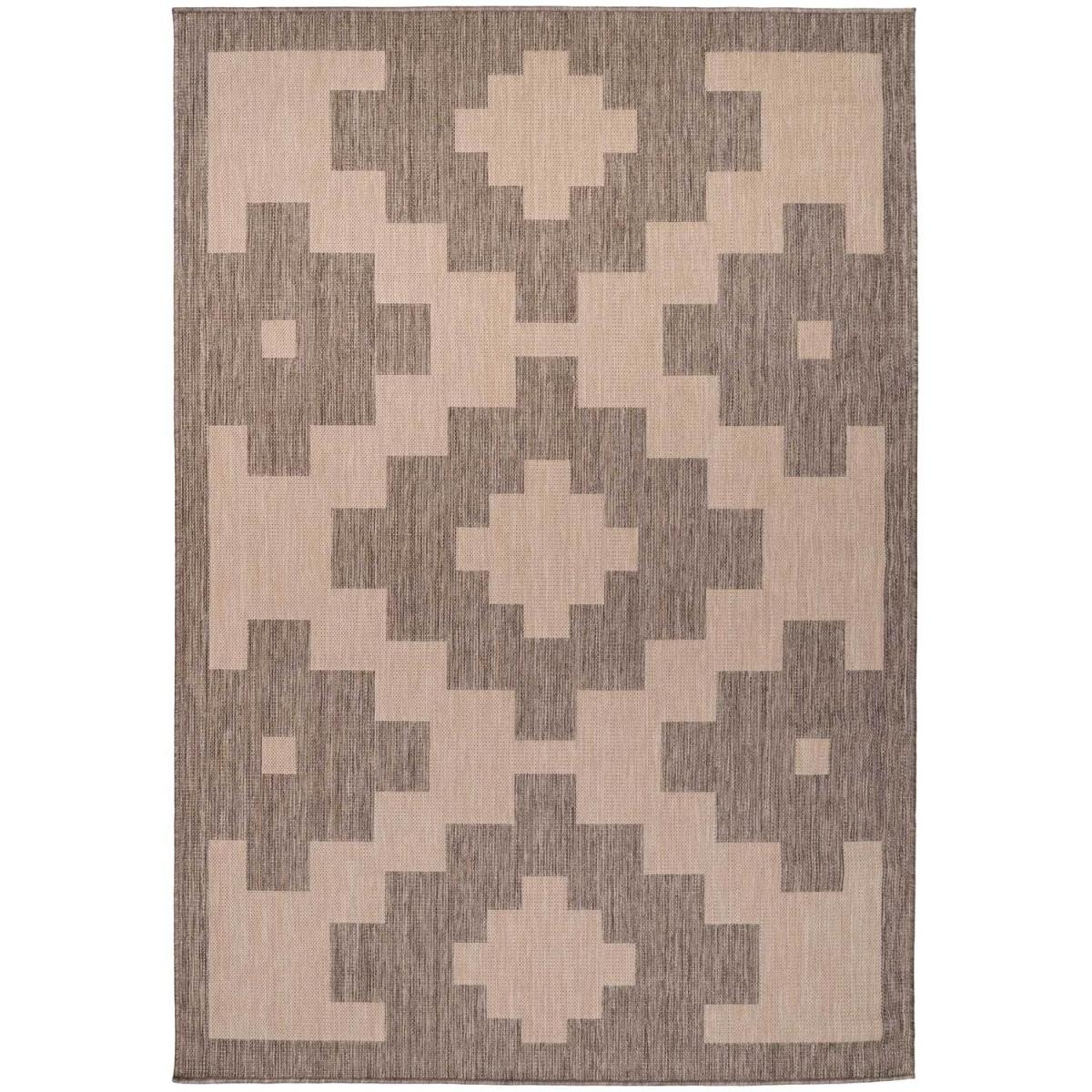 Natural Beige Geometric Flatweave Indoor Outdoor Rug - Beige / 290 x 200cm – image 2