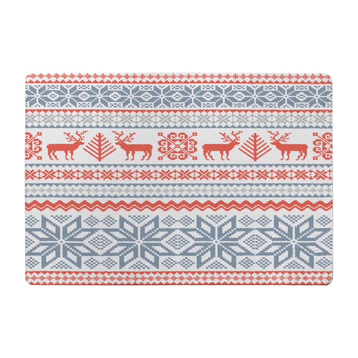 Christmas Background With Deer Style Rug - red / 230cm – image 1