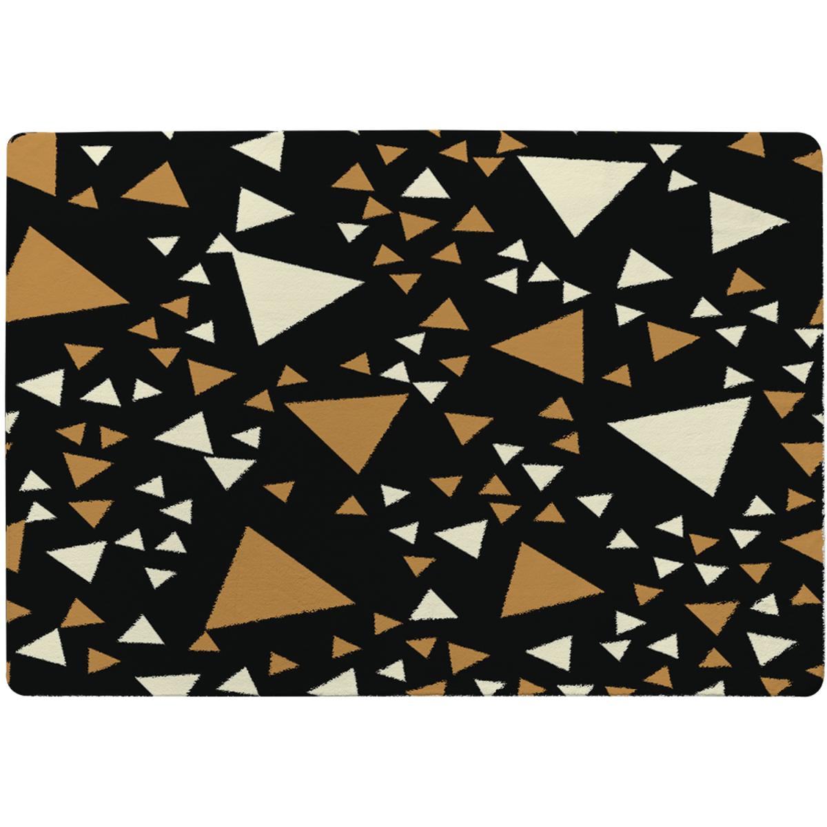 Triangles On Black Rug - Black / 110cm – image 2