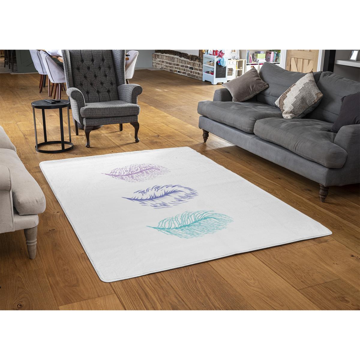 Feathers Designer Rug - White / 150cm – image 2