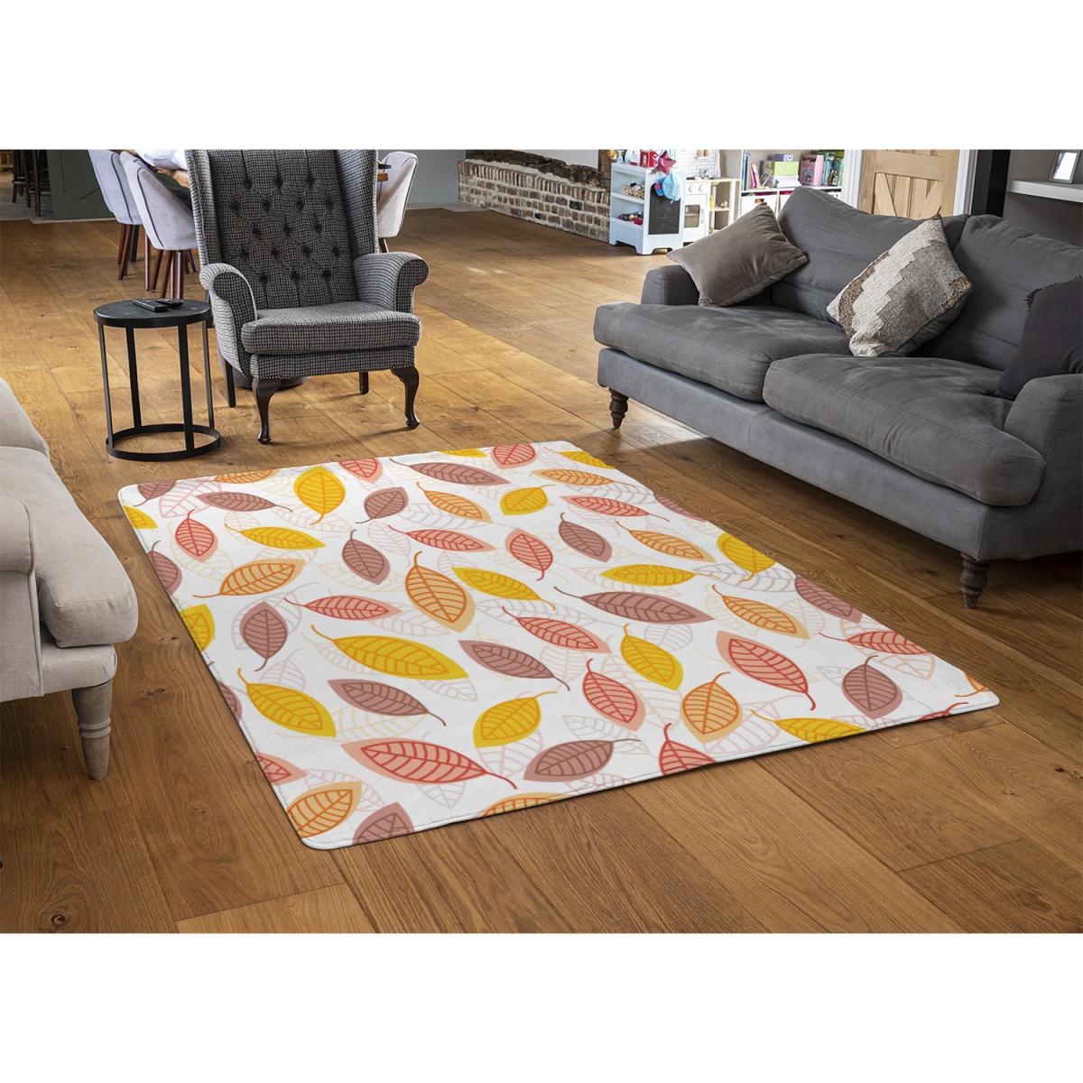 Small Autumn Leaves Rug - Orange / 110cm – image 2