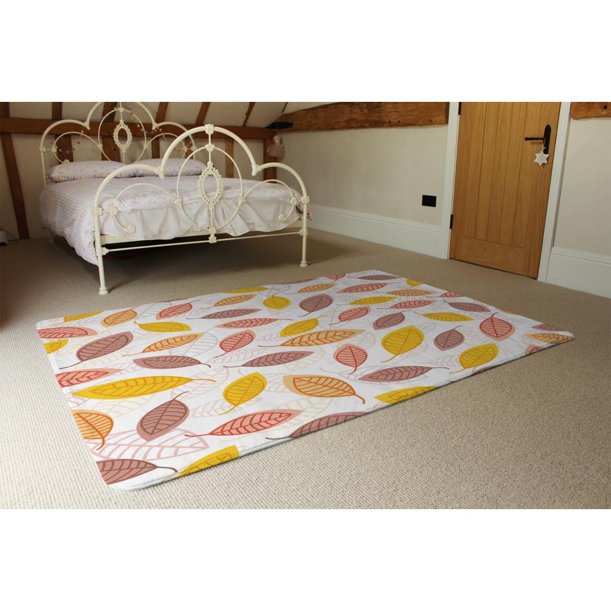 Small Autumn Leaves Rug - Orange / 110cm – image 3