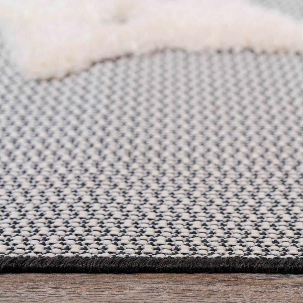 Grey Stars Moon Kids Nursery Playroom Textured Rug - Grey / 170 x 120cm – image 3