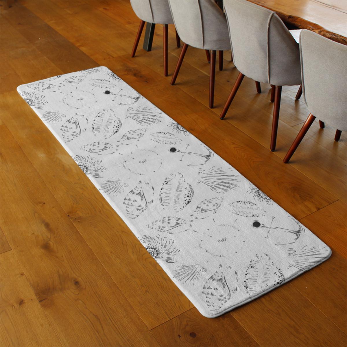 Drawn Nautical Elements Runner Rug - Black – image 3