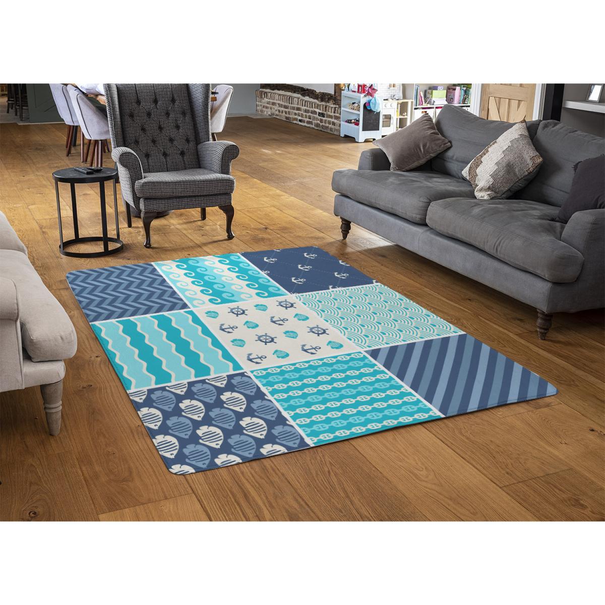 Nautical Tiles Rug - Blue / 230cm – image 3
