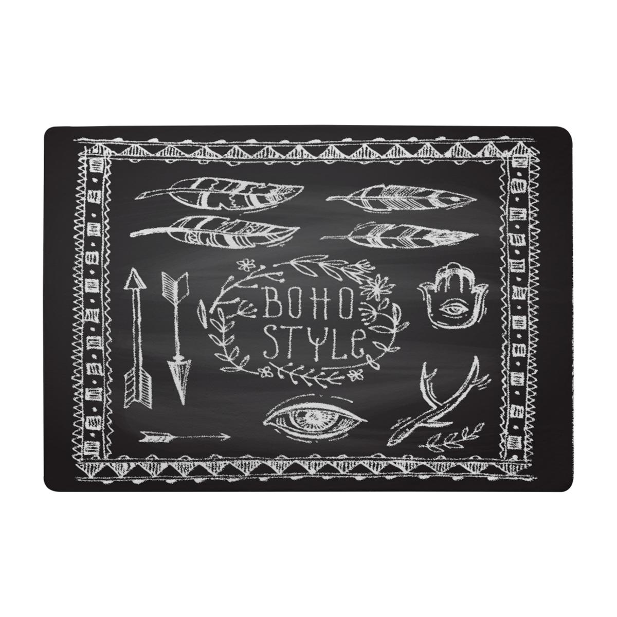 Boho Style Motivating Phrase Rug - Black / 230cm – image 1