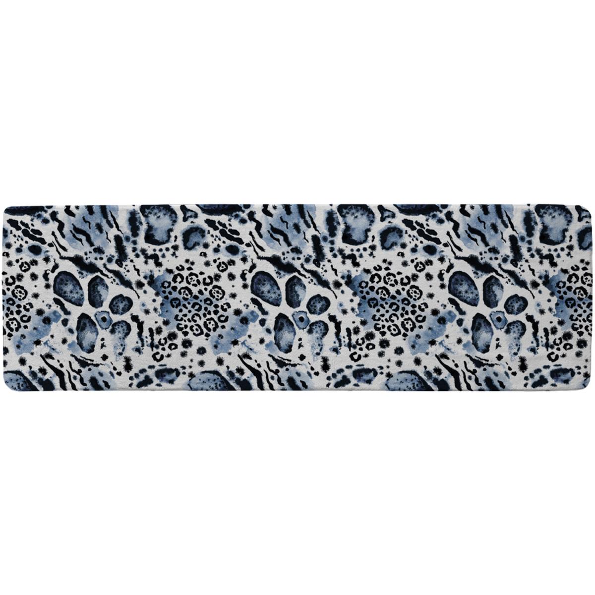 Blue Leopard Print Runner Rug - Blue – image 1