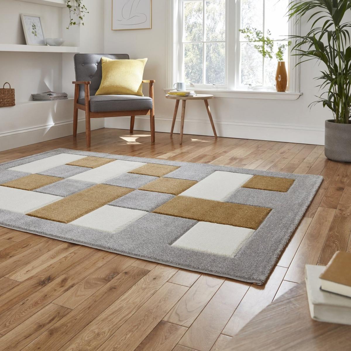 Brooklyn BRK04 GreyYellow Rug - Grey/Yellow / 170cm – image 2