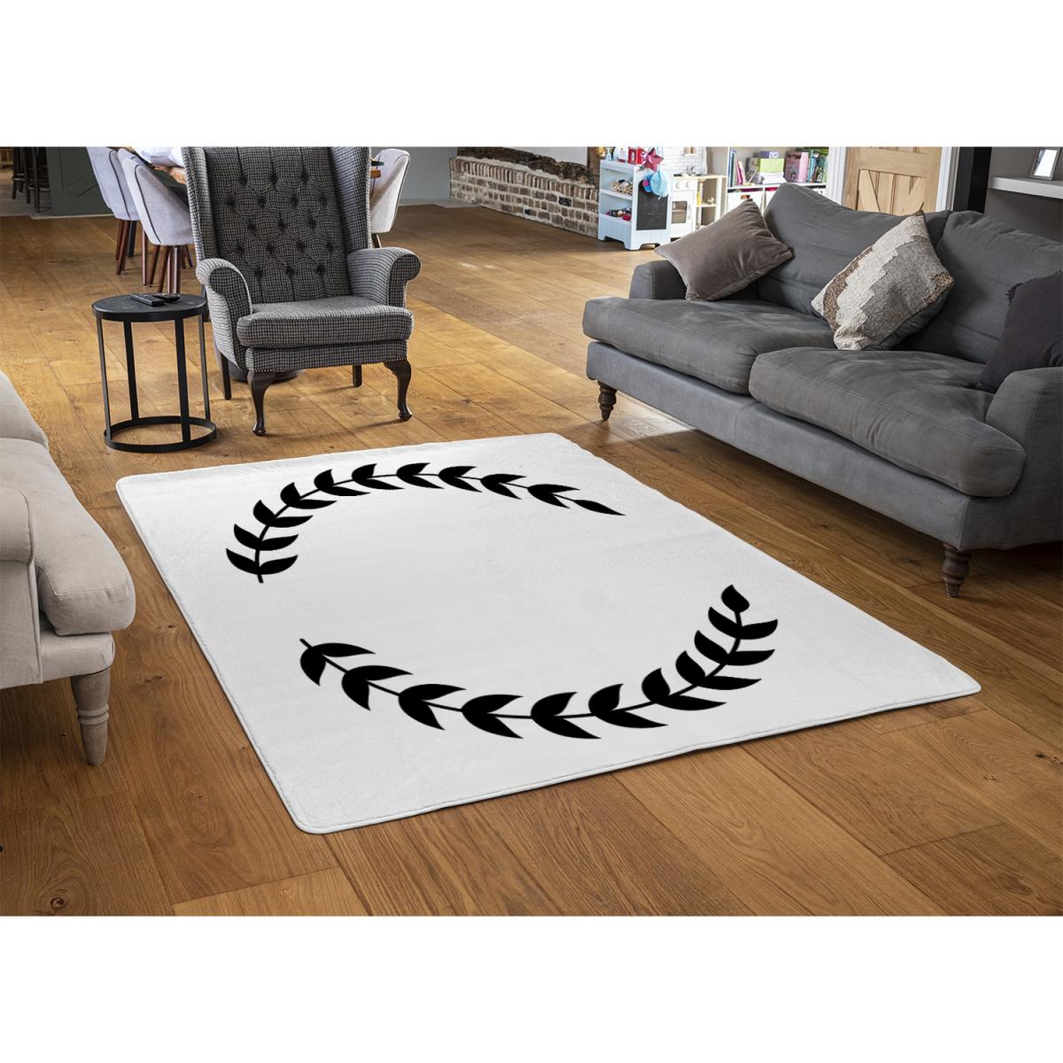 Olive Branches Rug - Black / 230cm – image 3