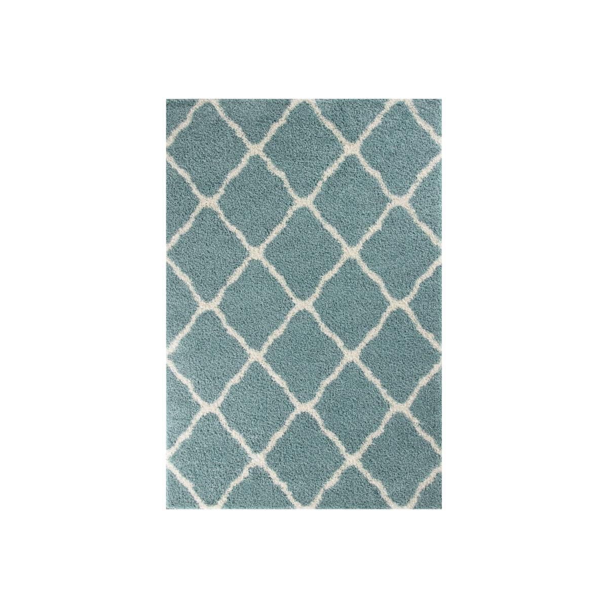 Myshaggy Collection Rugs Moroccan Design in Duck Egg Blue 385DB - Blue / 160 X 230 cm