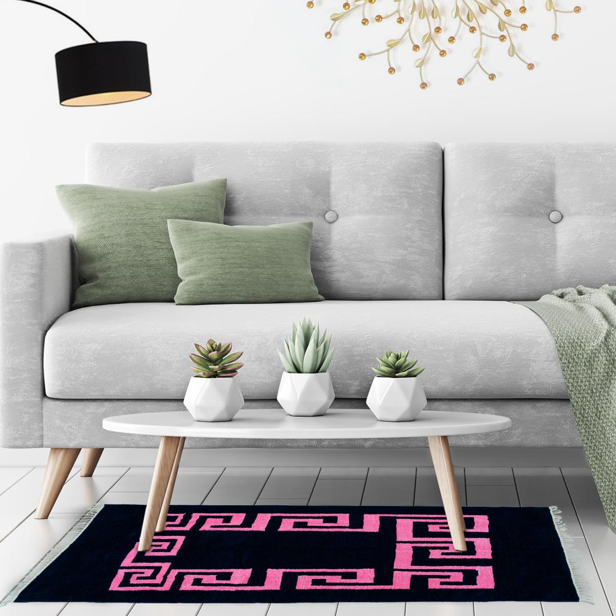 Inca patterned rug - Pink – image 2