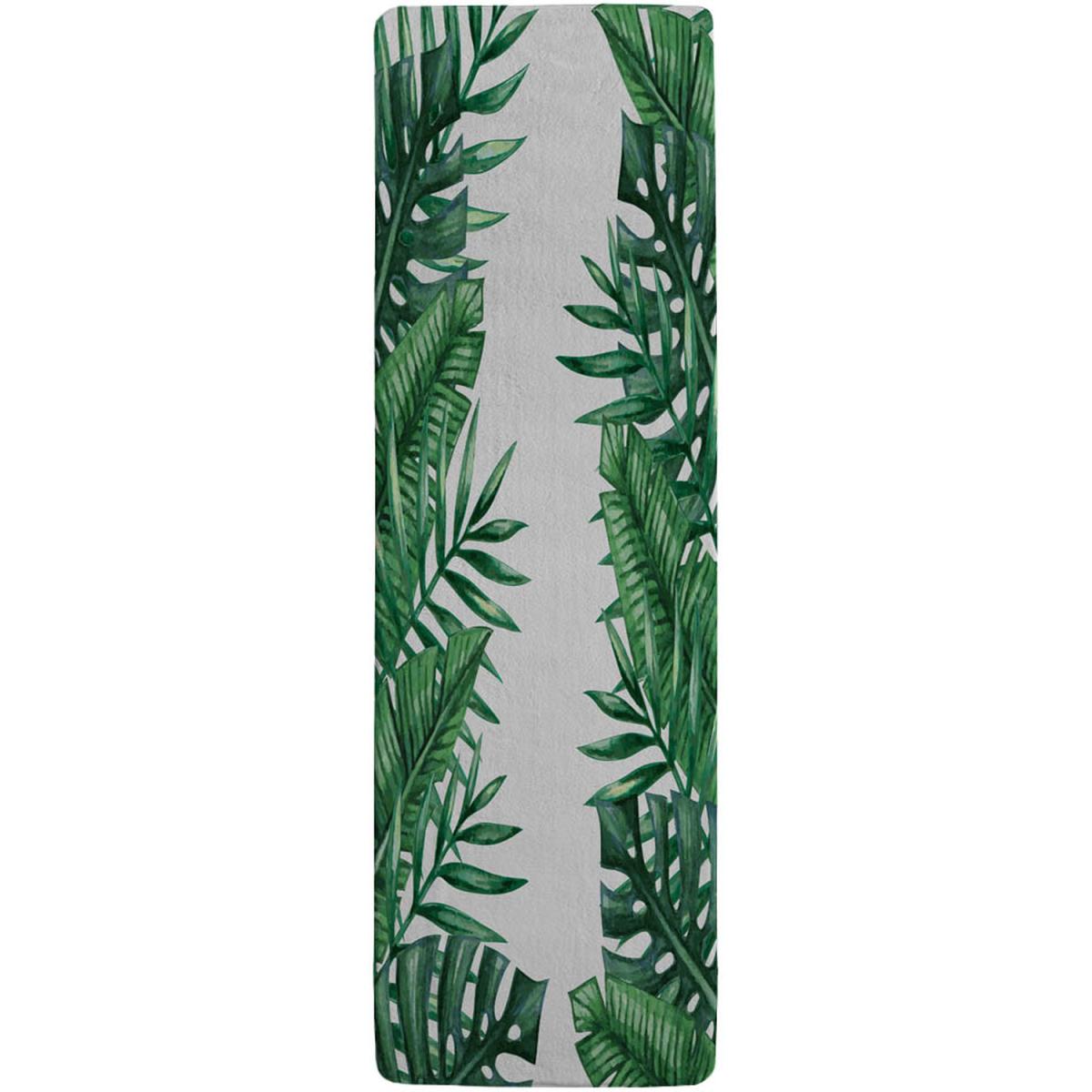 Half Botanical Border Runner Rug - Green – image 2