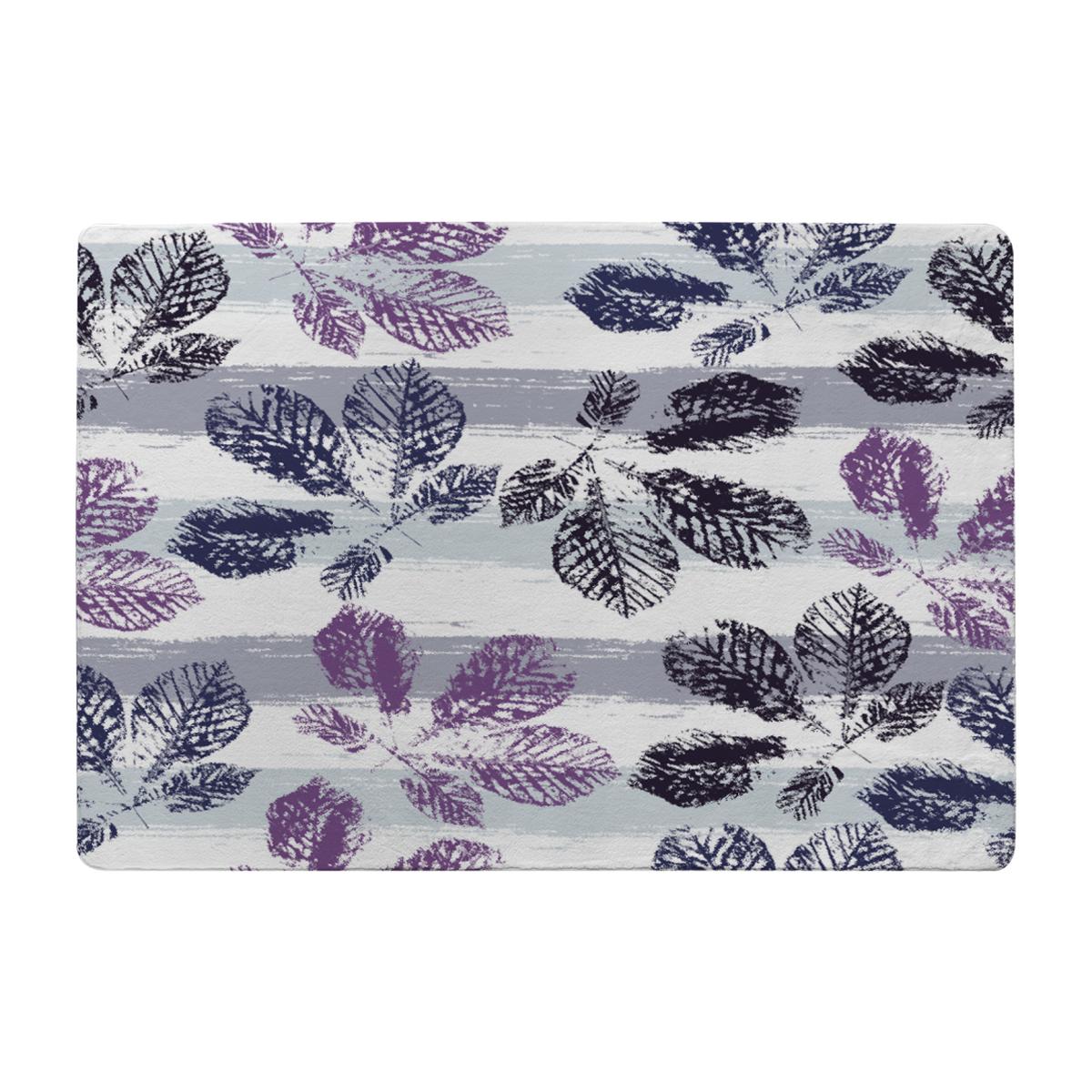 Imprint Of Plant Rug - Purple / 150cm