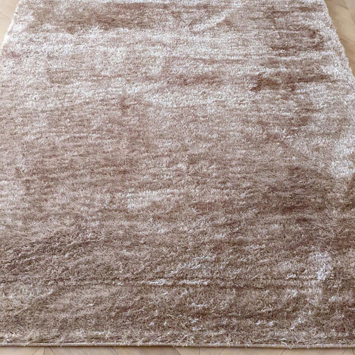 Natural Low Pile Polyester Shaggy Rug - Lush - Orange / 170cm – image 2