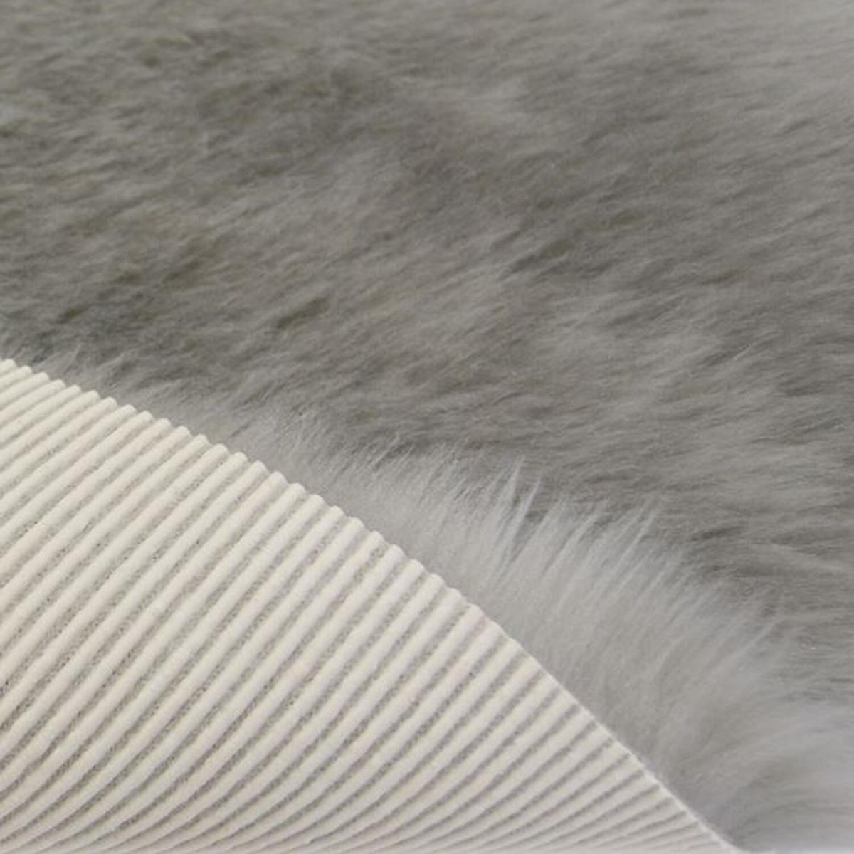 Silver Cosy High Pile Faux Fur Sheepskin Rug - Kinsale - Silver / 150cm – image 3