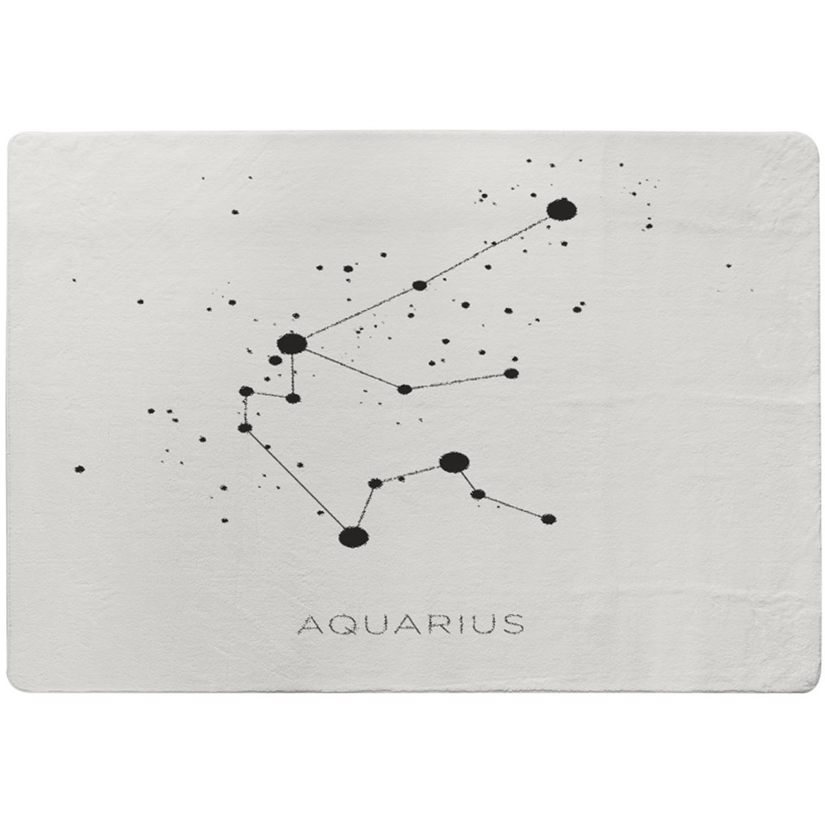 Star Constellation Zodiac Aquarius Style Rug - white / 230cm – image 3