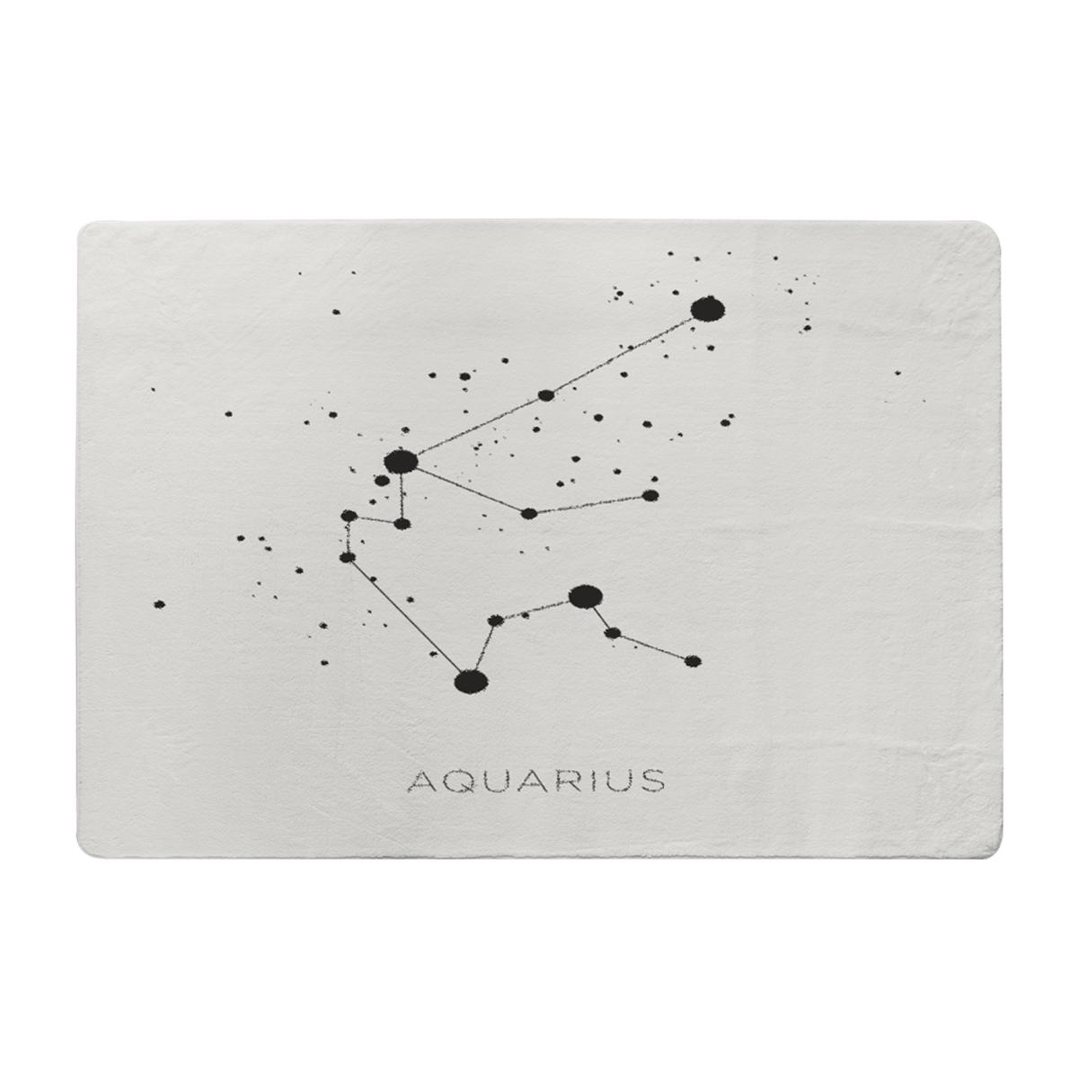 Star Constellation Zodiac Aquarius Style Rug - white / 230cm – image 1