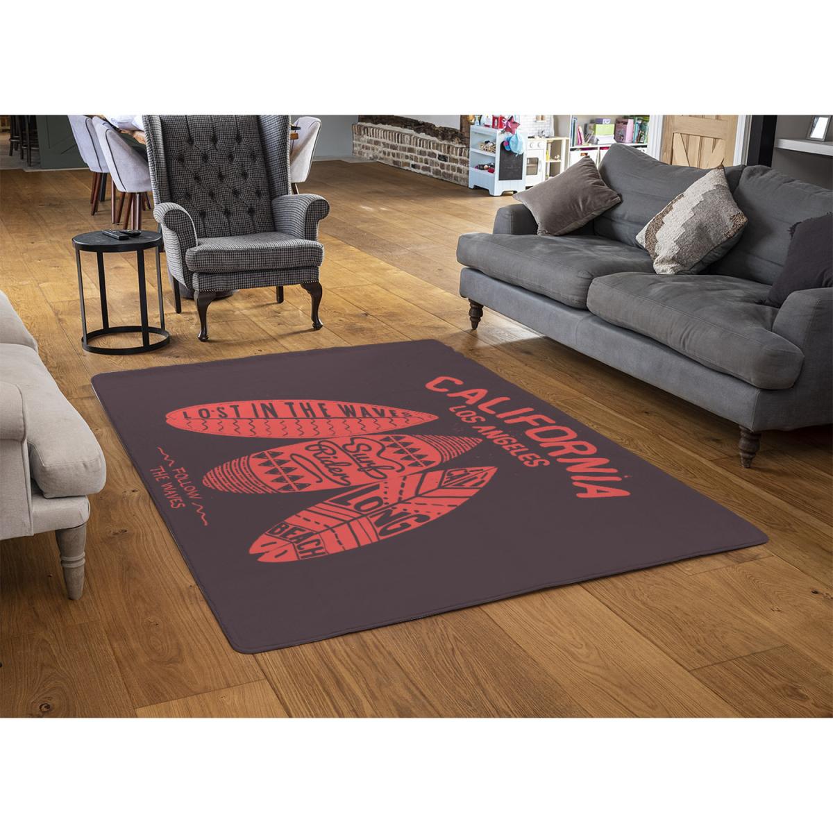 California Surf Rug - Red / 230cm – image 3