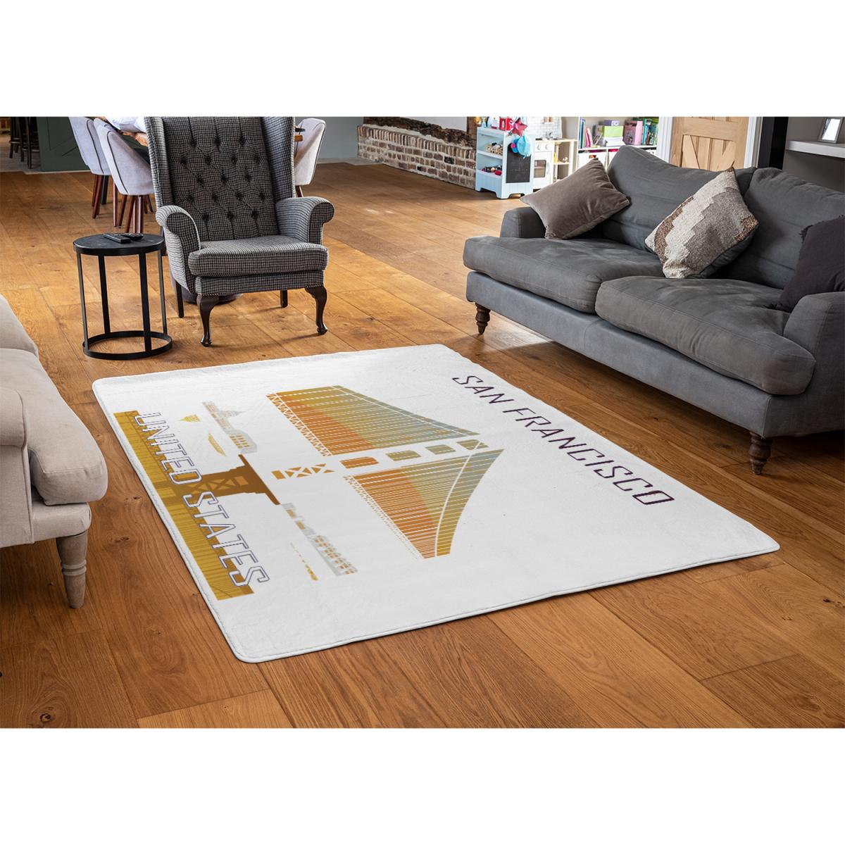 San Francisco Designer Rug - Orange / 200cm – image 2