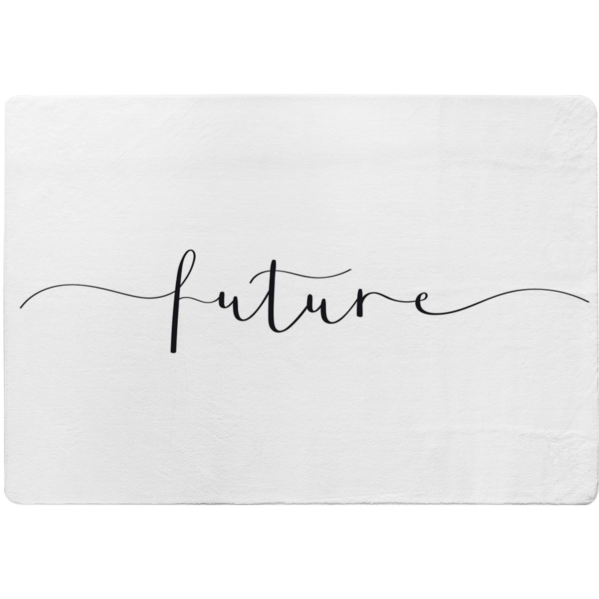 Text Future Designer Rug - White / 230cm – image 2