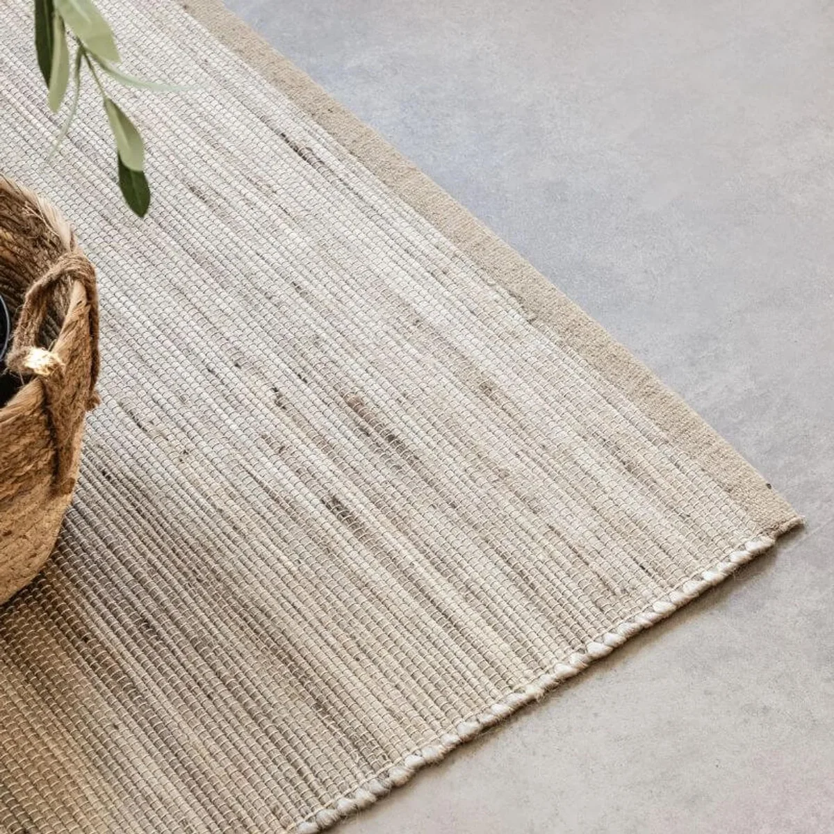 Hanse Home Handloom Jute Dhaka Cotton Plain Rug Grey Natural Brown - Grey & Natural & Brown / 200.0cm – image 7