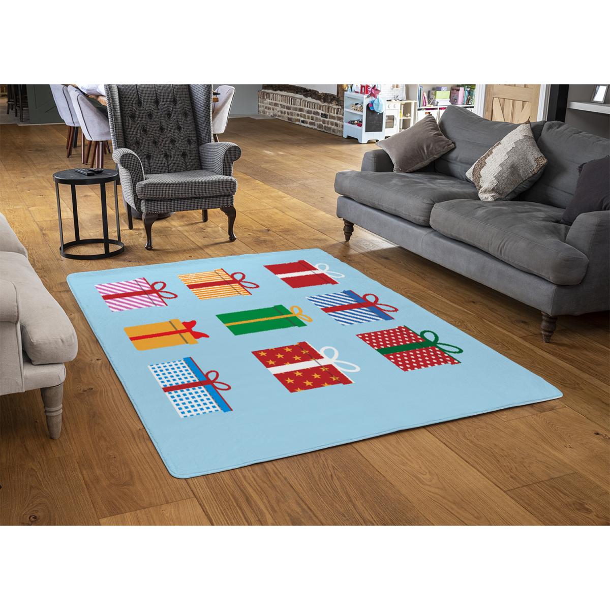 Gift Boxes Style Rug - blue / 230cm – image 2