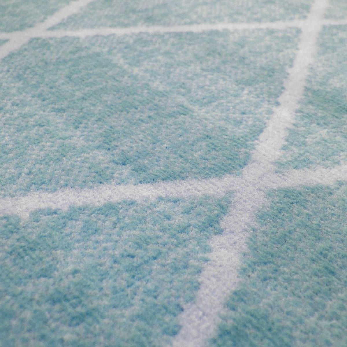 Duck Egg Scandi Trellis Rug - Islay - Blue / 150cm – image 2