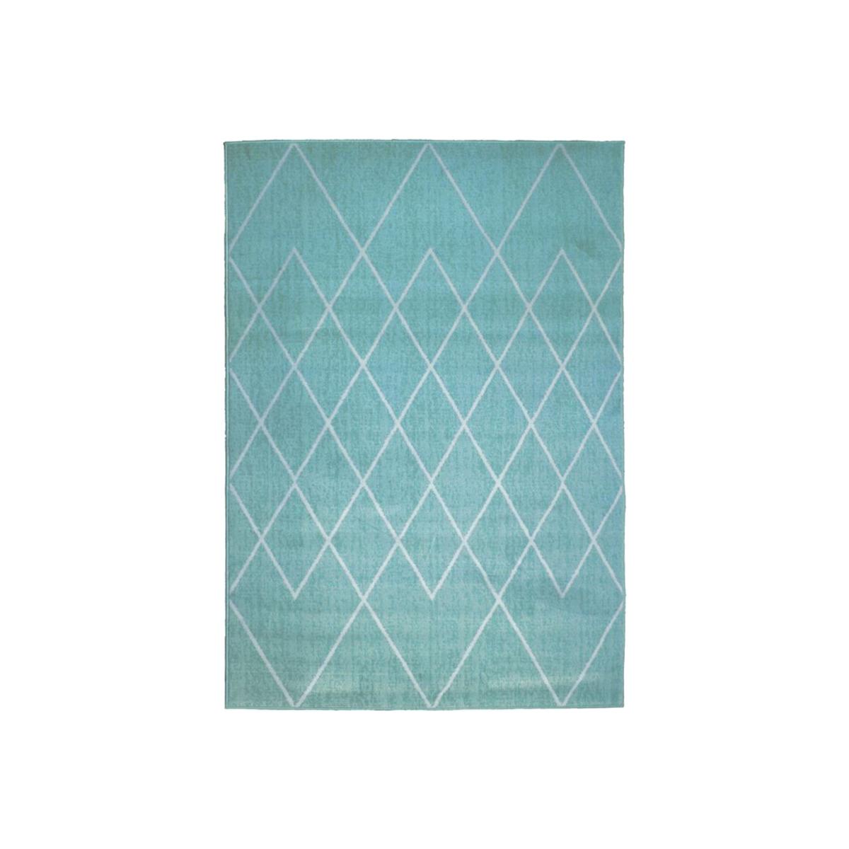 Duck Egg Scandi Trellis Rug - Islay - Blue / 150cm – image 1