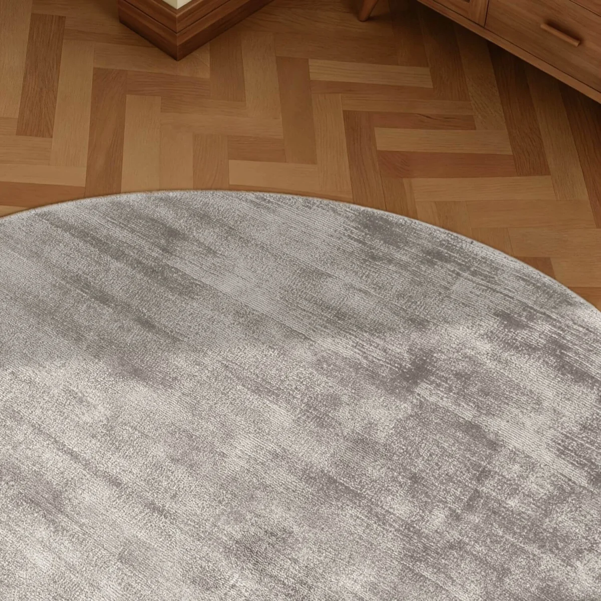 Hanse Home Vikosa Jane Viscose Plain Round Rug Grey - Grey / 300.0cm / 200.0cm – image 11