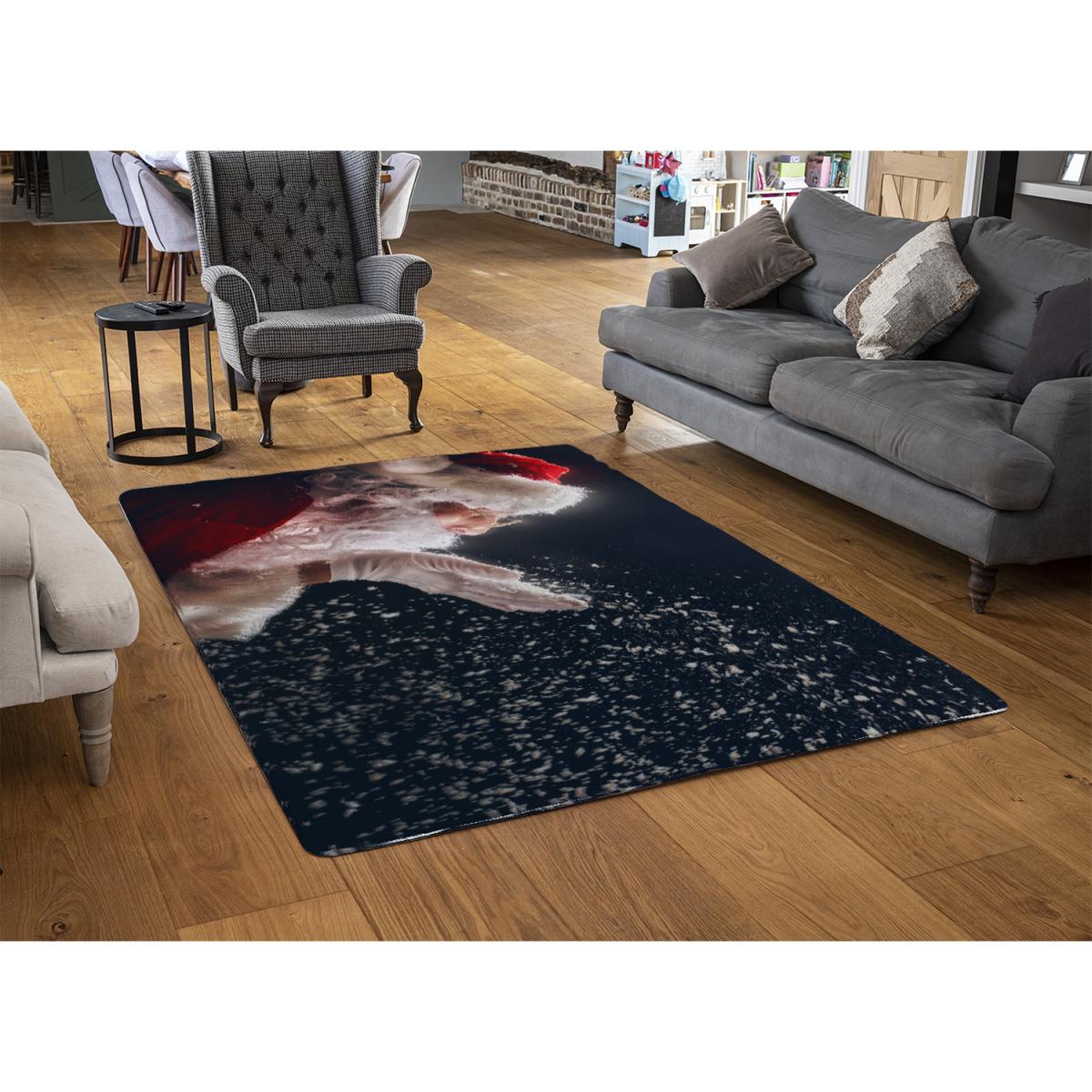 Merry Christmas And Happy Holidays Style Rug - blue / 230cm – image 2